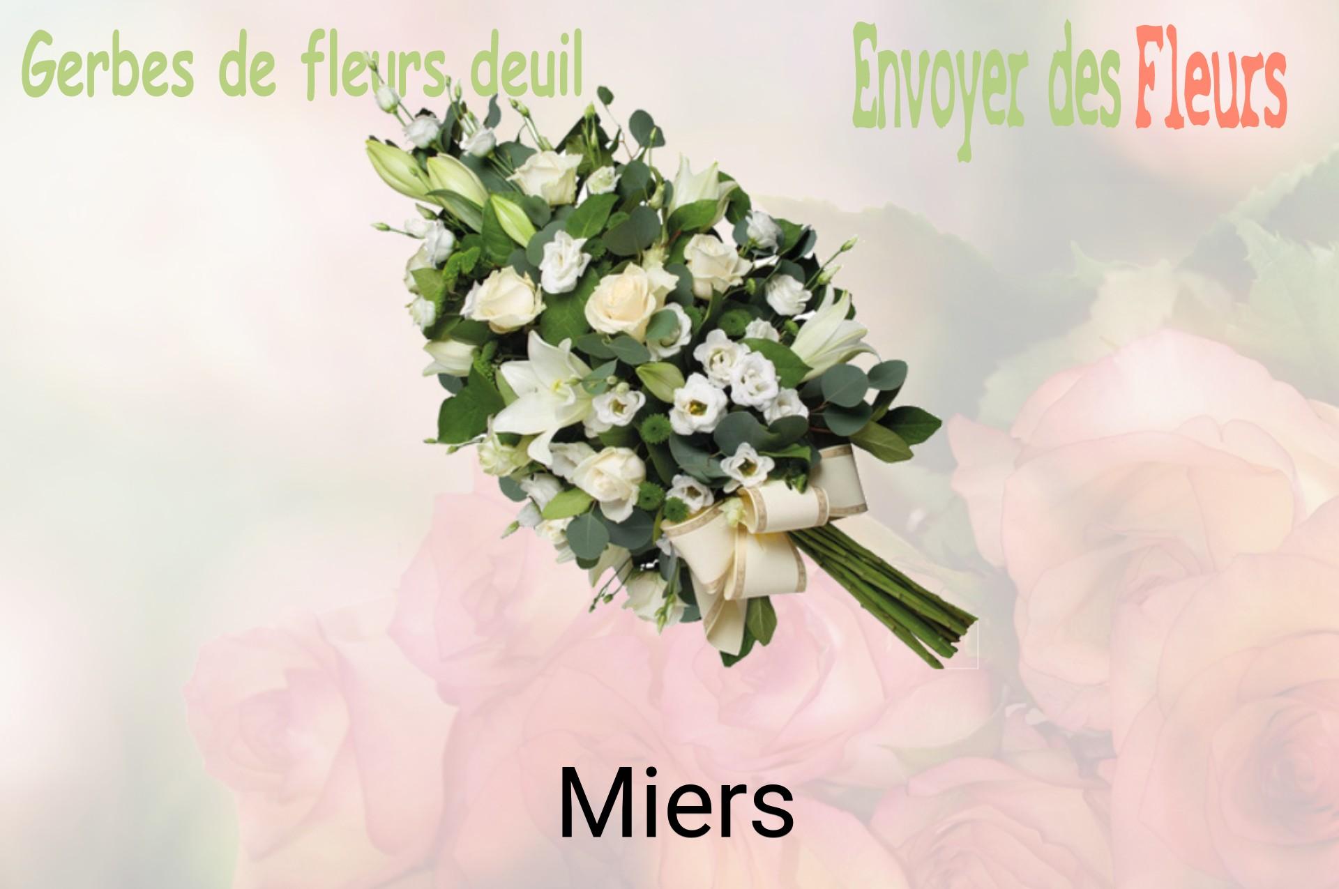 Gerbe de fleurs de deuil livrée à Miers